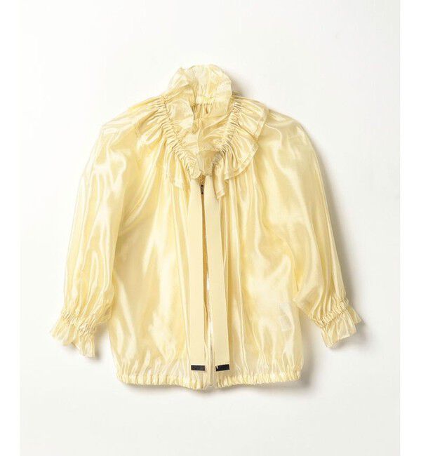 LOULOU WILLOUGHBY「【LOULOU WILLOUGHBY】シルクグローリーブルゾン」|ブルゾン・スタジャン|ベージュ