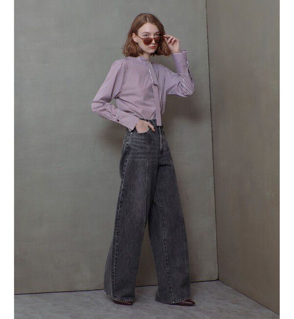 allureville「ラインデニムパンツ」|デニム|