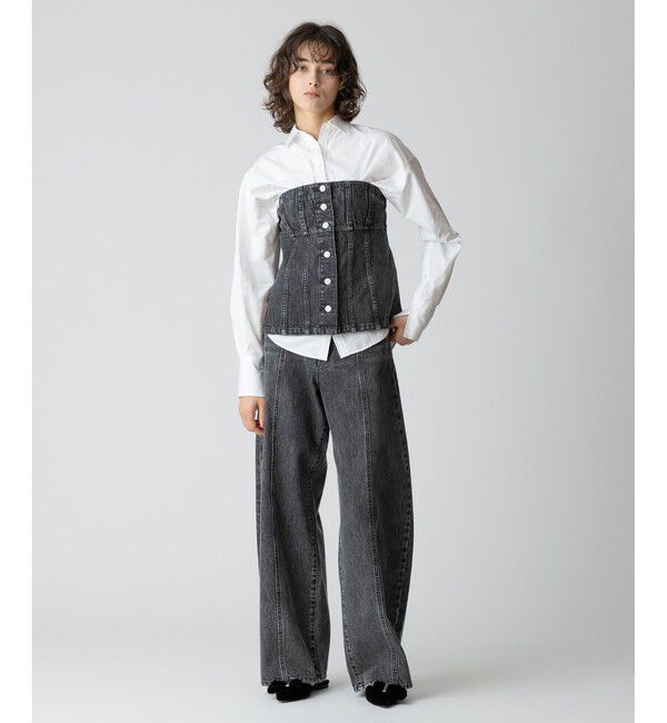 allureville「ラインデニムパンツ」|デニム|