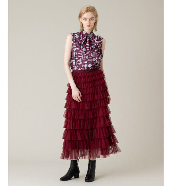 LOULOU WILLOUGHBY「【LOULOU WILLOUGHBY】グローブプリント ブラウス」|シャツ・ブラウス|