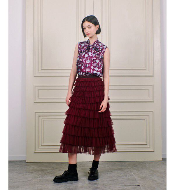 LOULOU WILLOUGHBY「【LOULOU WILLOUGHBY】グローブプリント ブラウス」|シャツ・ブラウス|