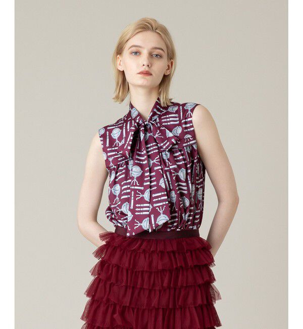 LOULOU WILLOUGHBY「【LOULOU WILLOUGHBY】グローブプリント ブラウス」|シャツ・ブラウス|