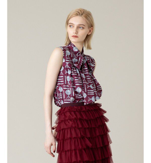 LOULOU WILLOUGHBY「【LOULOU WILLOUGHBY】グローブプリント ブラウス」|シャツ・ブラウス|