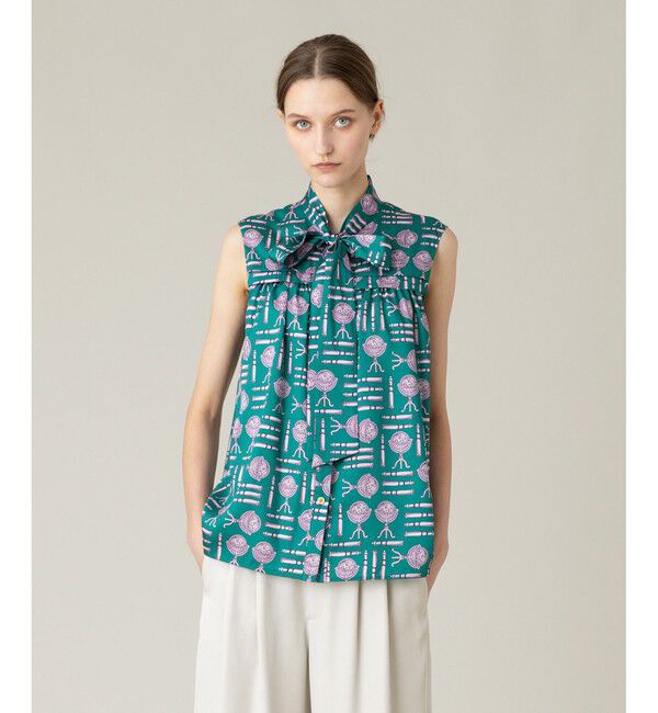 LOULOU WILLOUGHBY「【LOULOU WILLOUGHBY】グローブプリント ブラウス」|シャツ・ブラウス|