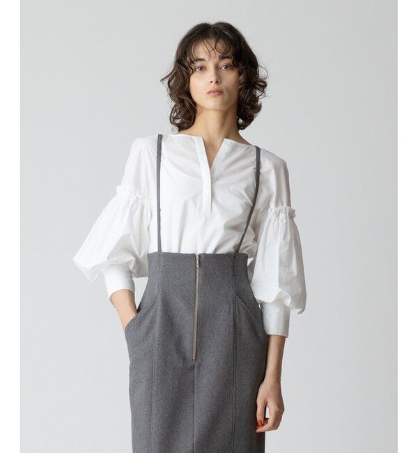 allureville「パフギャザースリーブブラウス」|シャツ・ブラウス|ホワイト