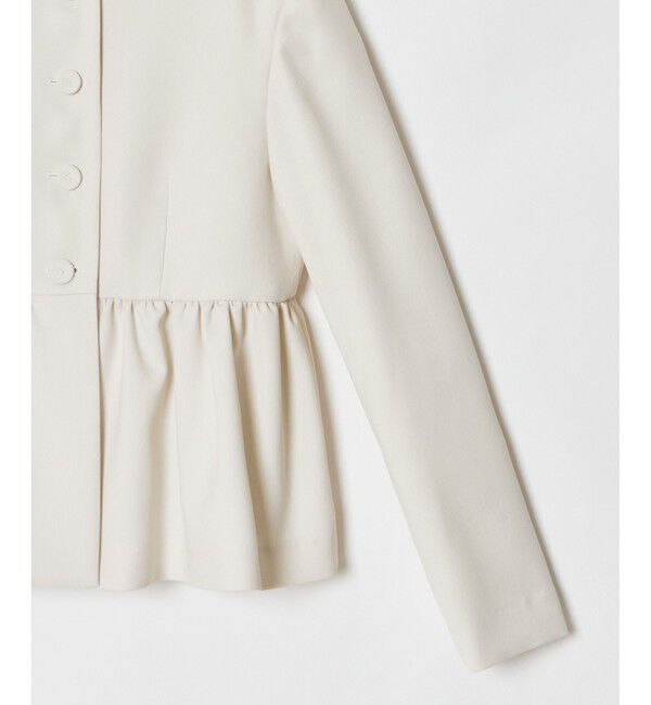 LOULOU WILLOUGHBY「【LOULOU WILLOUGHBY】カルゼペプラムジャケット」|ノーカラージャケット|