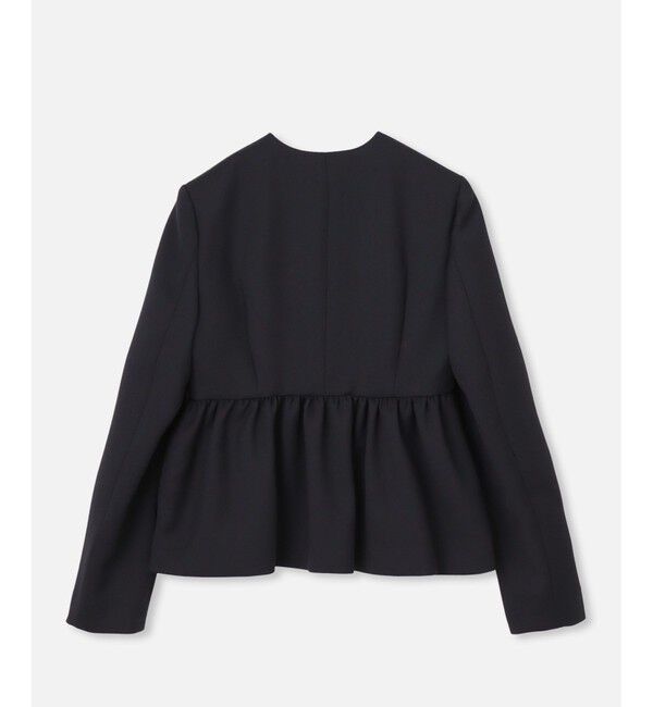 LOULOU WILLOUGHBY「【LOULOU WILLOUGHBY】カルゼペプラムジャケット」|ノーカラージャケット|