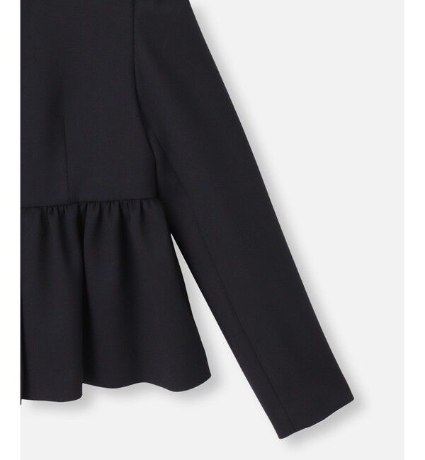 LOULOU WILLOUGHBY「【LOULOU WILLOUGHBY】カルゼペプラムジャケット」|ノーカラージャケット|