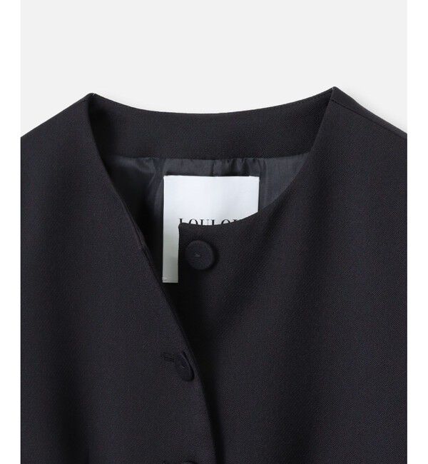 LOULOU WILLOUGHBY「【LOULOU WILLOUGHBY】カルゼペプラムジャケット」|ノーカラージャケット|