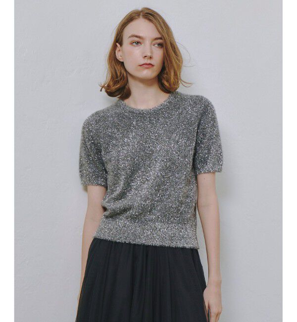 allureville「ショートシャギーラメプルオーバー」|ニット・セーター|