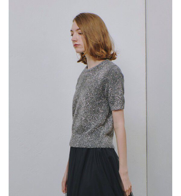 allureville「ショートシャギーラメプルオーバー」|ニット・セーター|