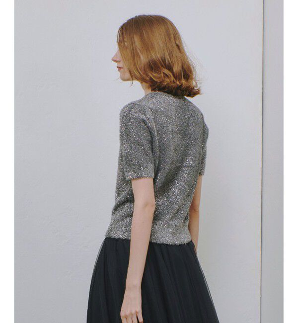 allureville「ショートシャギーラメプルオーバー」|ニット・セーター|