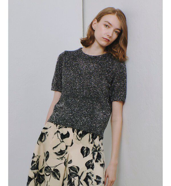 allureville「ショートシャギーラメプルオーバー」|ニット・セーター|