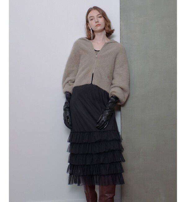 allureville「チュールフリルティアードワンピース」|ワンピース|