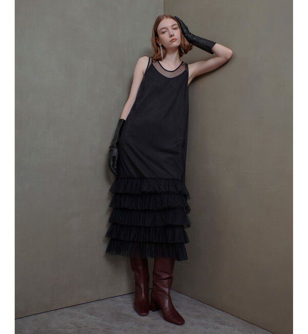 allureville「チュールフリルティアードワンピース」|ワンピース|