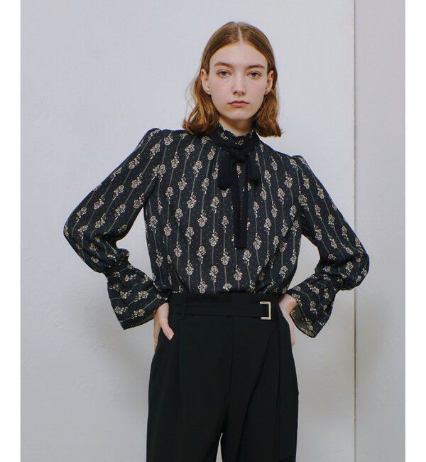 allureville「プチフルールプリントブラウス」|シャツ・ブラウス|