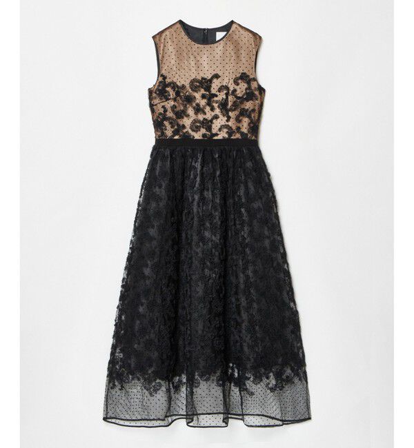 LOULOU WILLOUGHBY「【LOULOU WILLOUGHBY】ドットフラワーシシュウノースリワンピース」|ワンピース|