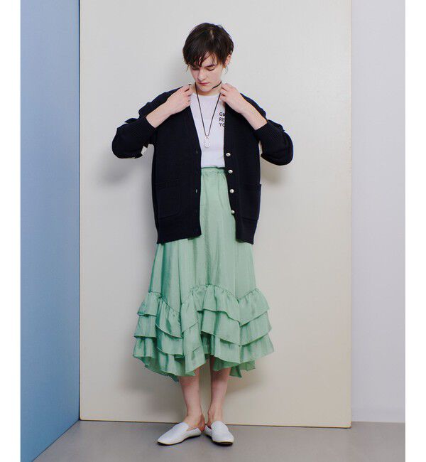 allureville「イレギュラーヘムフリルティアードスカート」|スカート|