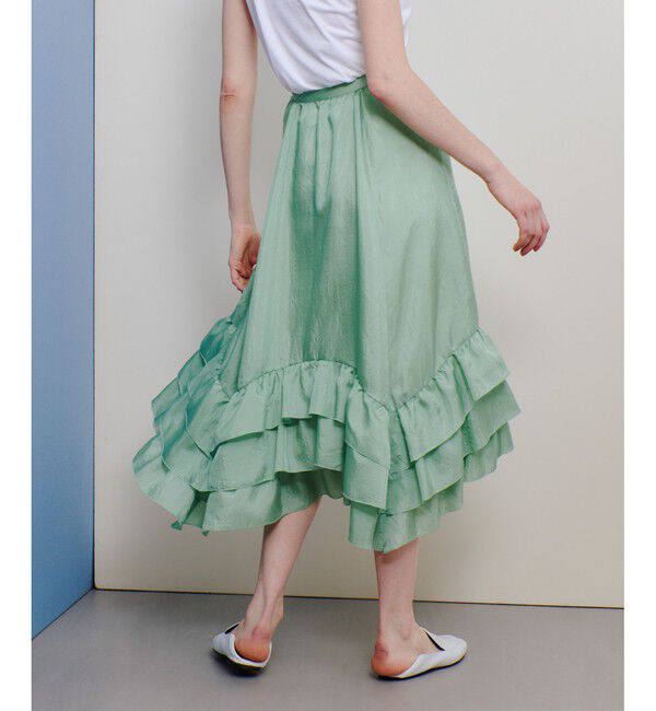 allureville「イレギュラーヘムフリルティアードスカート」|スカート|