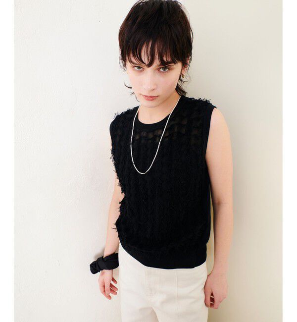 allureville「シアーカットジャガード プルオーバー」|ニット・セーター|