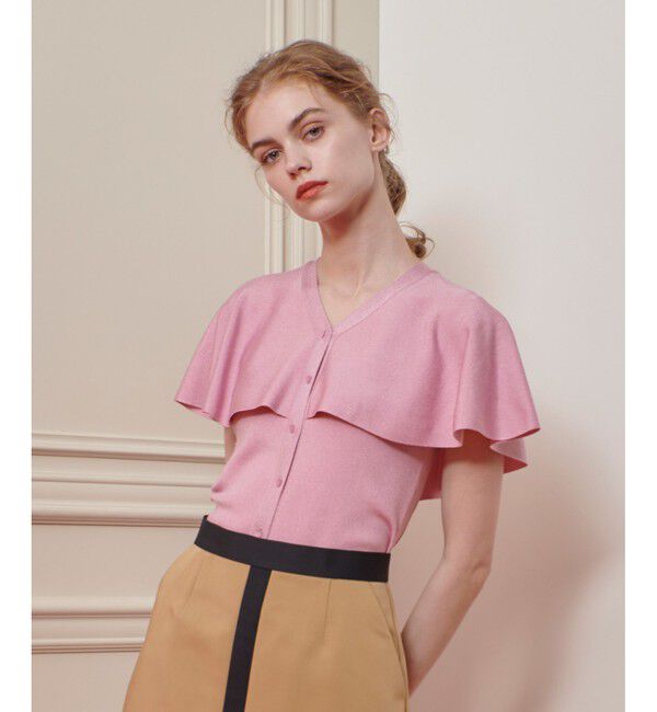 LOULOU WILLOUGHBY「【LOULOU WILLOUGHBY】メタリックヤーンケーププルオーバー」|ニット・セーター|