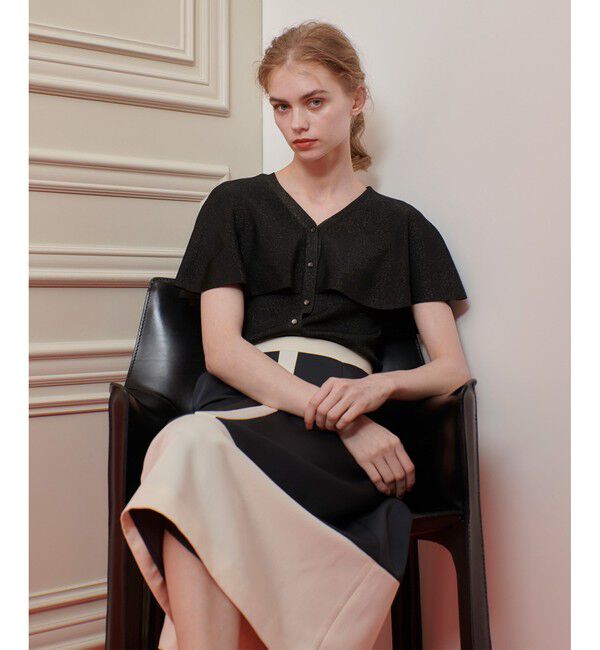 LOULOU WILLOUGHBY「【LOULOU WILLOUGHBY】メタリックヤーンケーププルオーバー」|ニット・セーター|