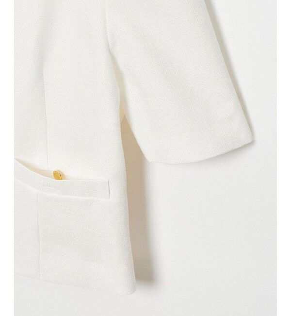 LOULOU WILLOUGHBY「【LOULOU WILLOUGHBY】ブライトリネン半袖ジャケット」|ノーカラージャケット|