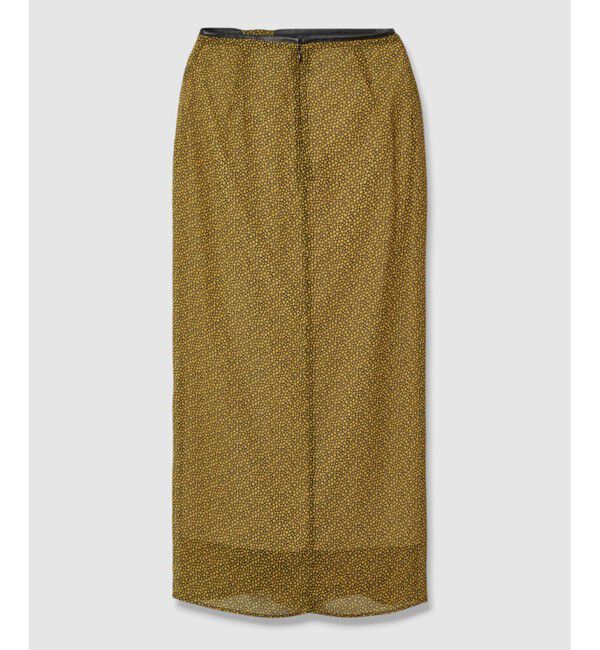 allureville「ルミナスプリントドレープスカート」|タイト|