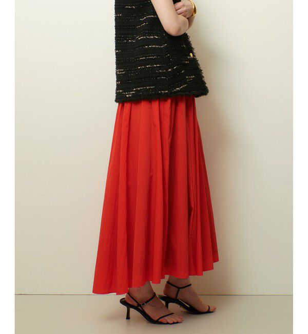 allureville「ナイロンタフタシャーリングスカート」|スカート|