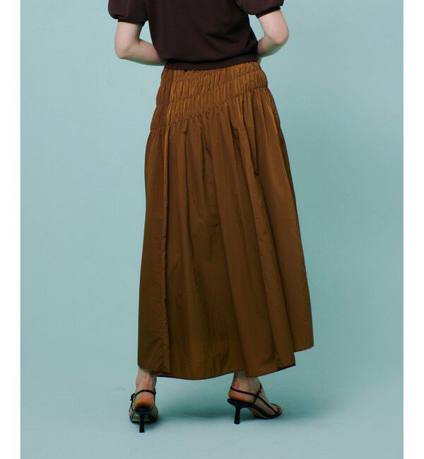 allureville「ナイロンタフタシャーリングスカート」|スカート|