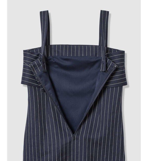 allureville「リネンストライプジャンパーワンピース」|ワンピース|