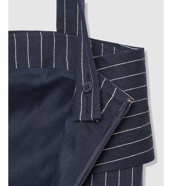 allureville「リネンストライプジャンパーワンピース」|ワンピース|