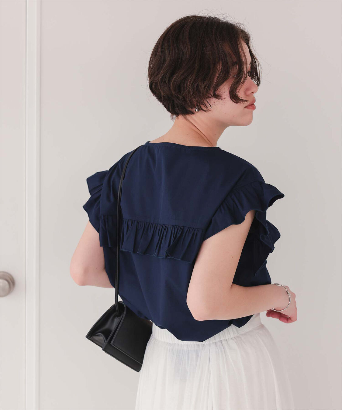 titivate「フレンチスリーブフリルブラウス」|シャツ・ブラウス|
