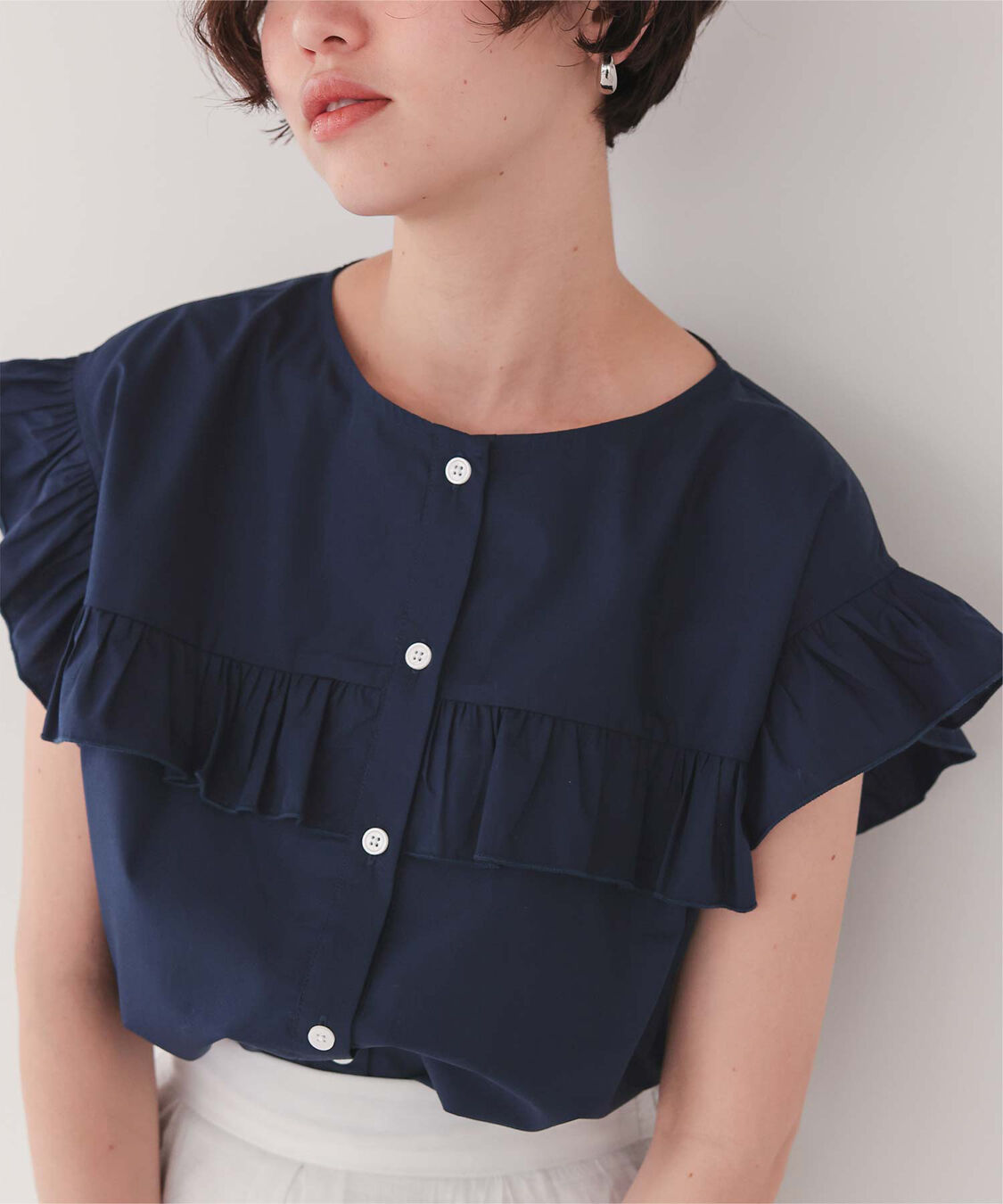 titivate「フレンチスリーブフリルブラウス」|シャツ・ブラウス|
