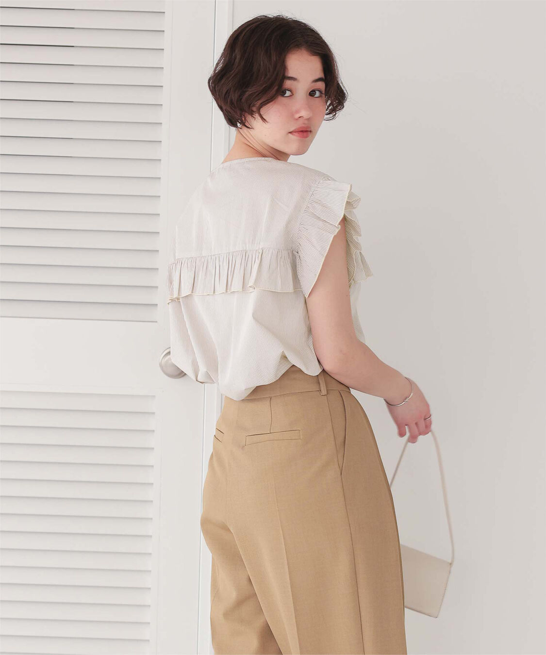 titivate「フレンチスリーブフリルブラウス」|シャツ・ブラウス|