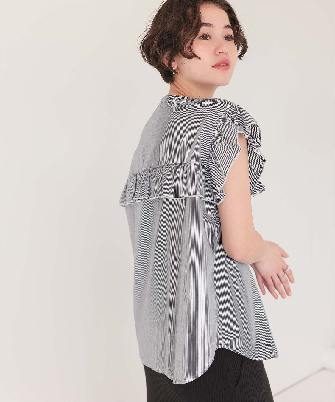 titivate「フレンチスリーブフリルブラウス」|シャツ・ブラウス|