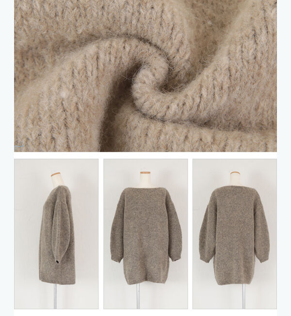 titivate「ボートネックミニ丈ニットワンピース」|ワンピース|