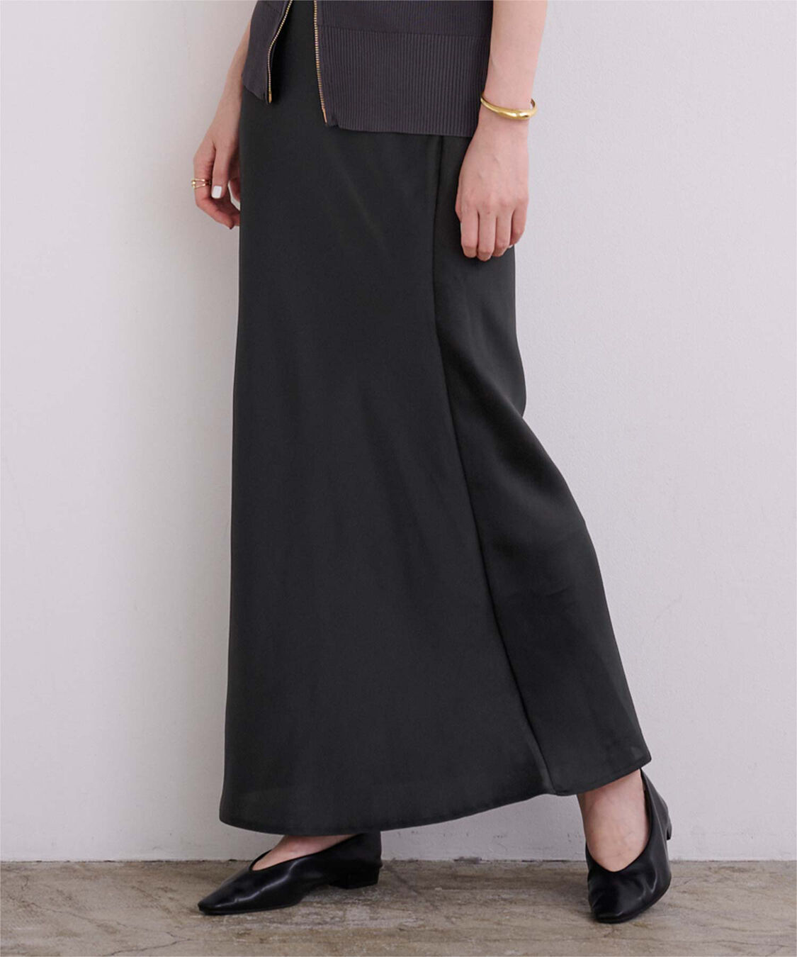 ur's「サテンマーメイドマキシスカート」|スカート|