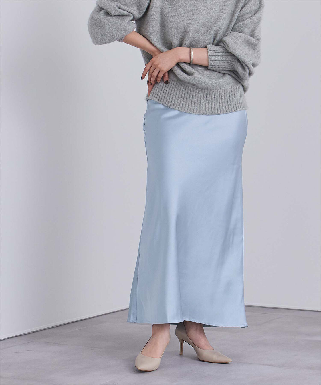 ur's「サテンマーメイドマキシスカート」|スカート|