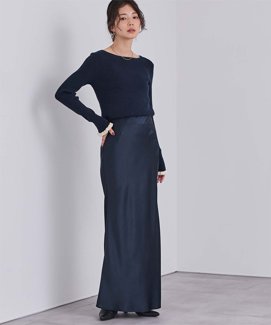 ur's「サテンマーメイドマキシスカート」|スカート|