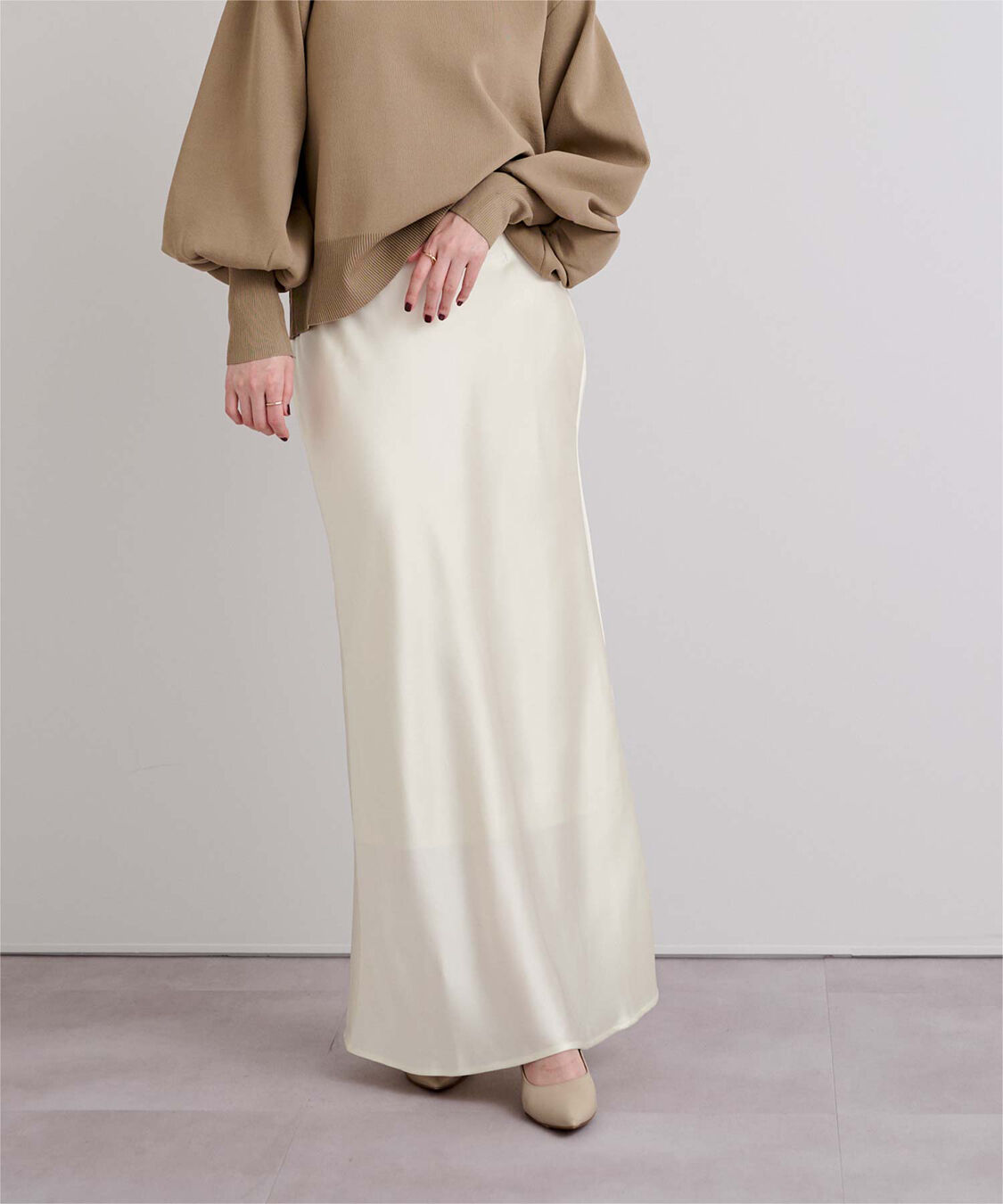 ur's「サテンマーメイドマキシスカート」|スカート|
