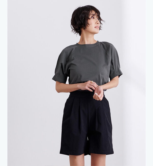 ur's「汗染み防止タックボリュームスリーブTシャツ」|Tシャツ・カットソー|