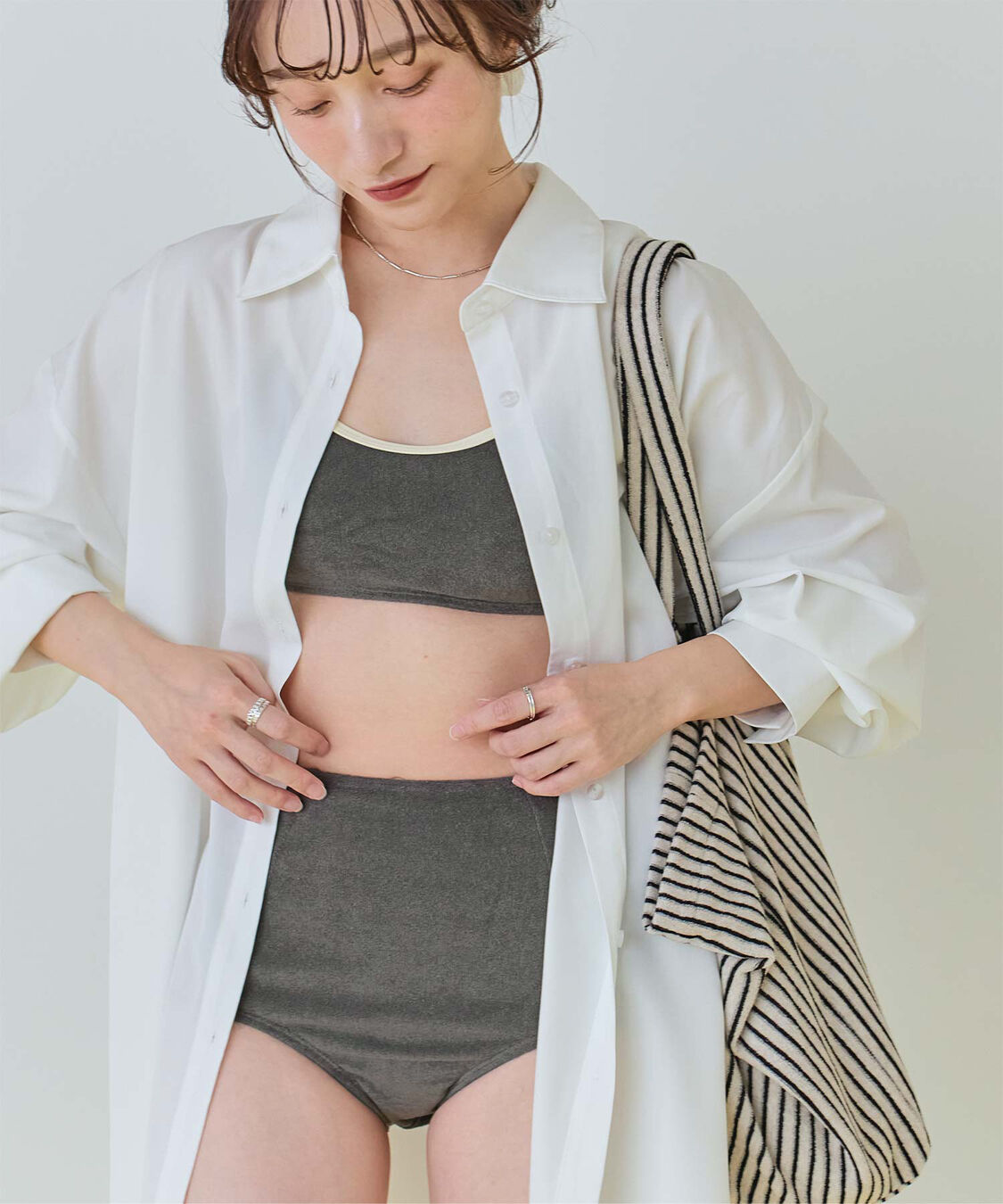 SEA DRESS「パイル素材パイピングビキニ/水着」|ビキニ|