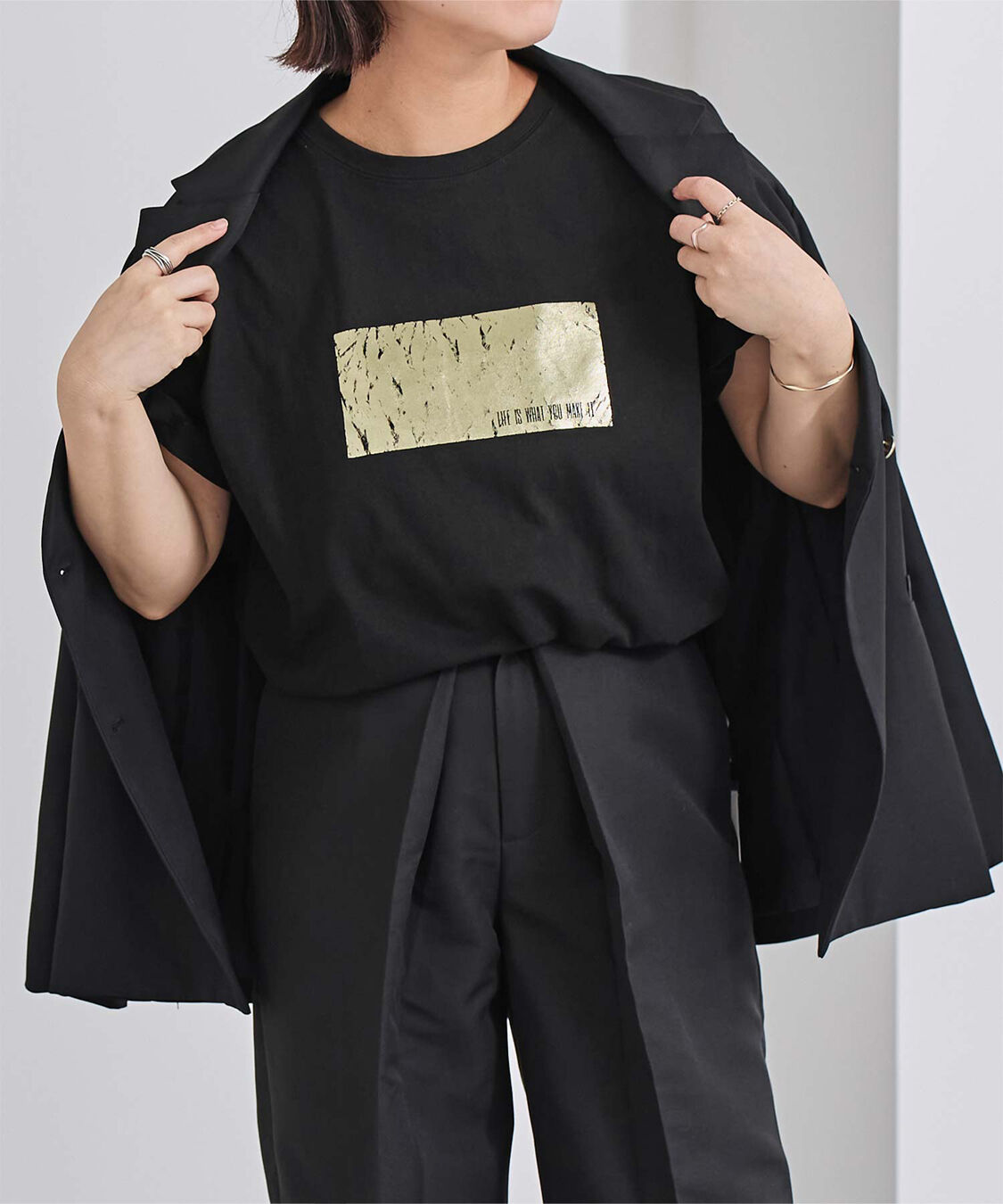 ur's「箔プリントTシャツ」|Tシャツ・カットソー|