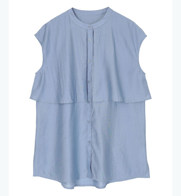 ur's「フライヨークバンドカラーフレンチスリーブシャツ」|シャツ・ブラウス|