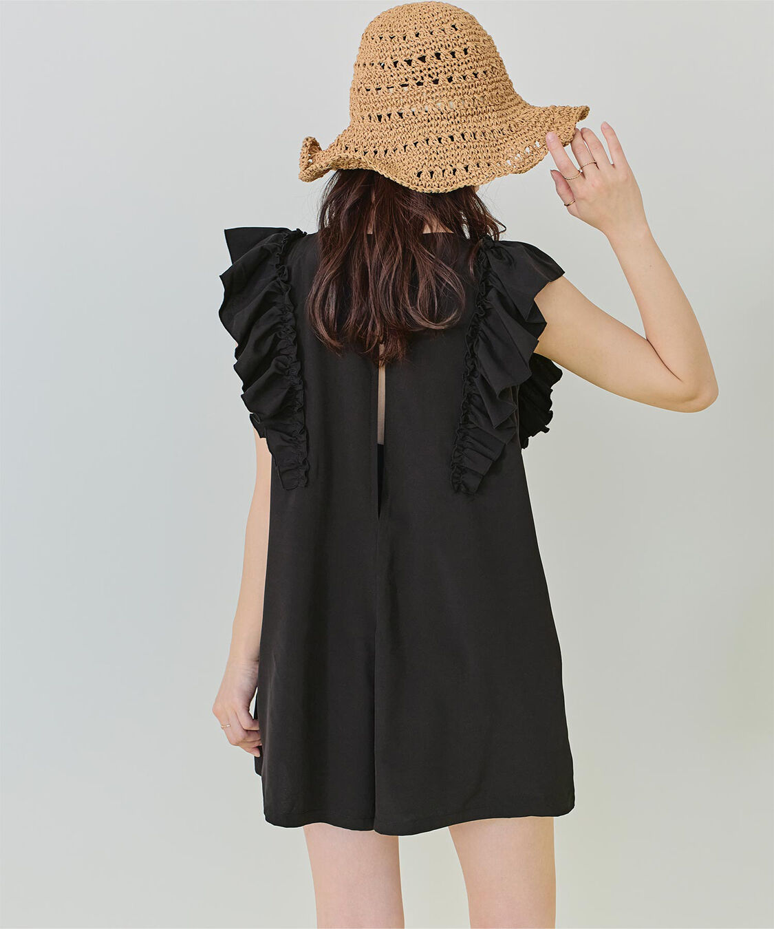 SEA DRESS「ショルダーフリルオールインワン/ワンピース水着」|コンビネゾン|