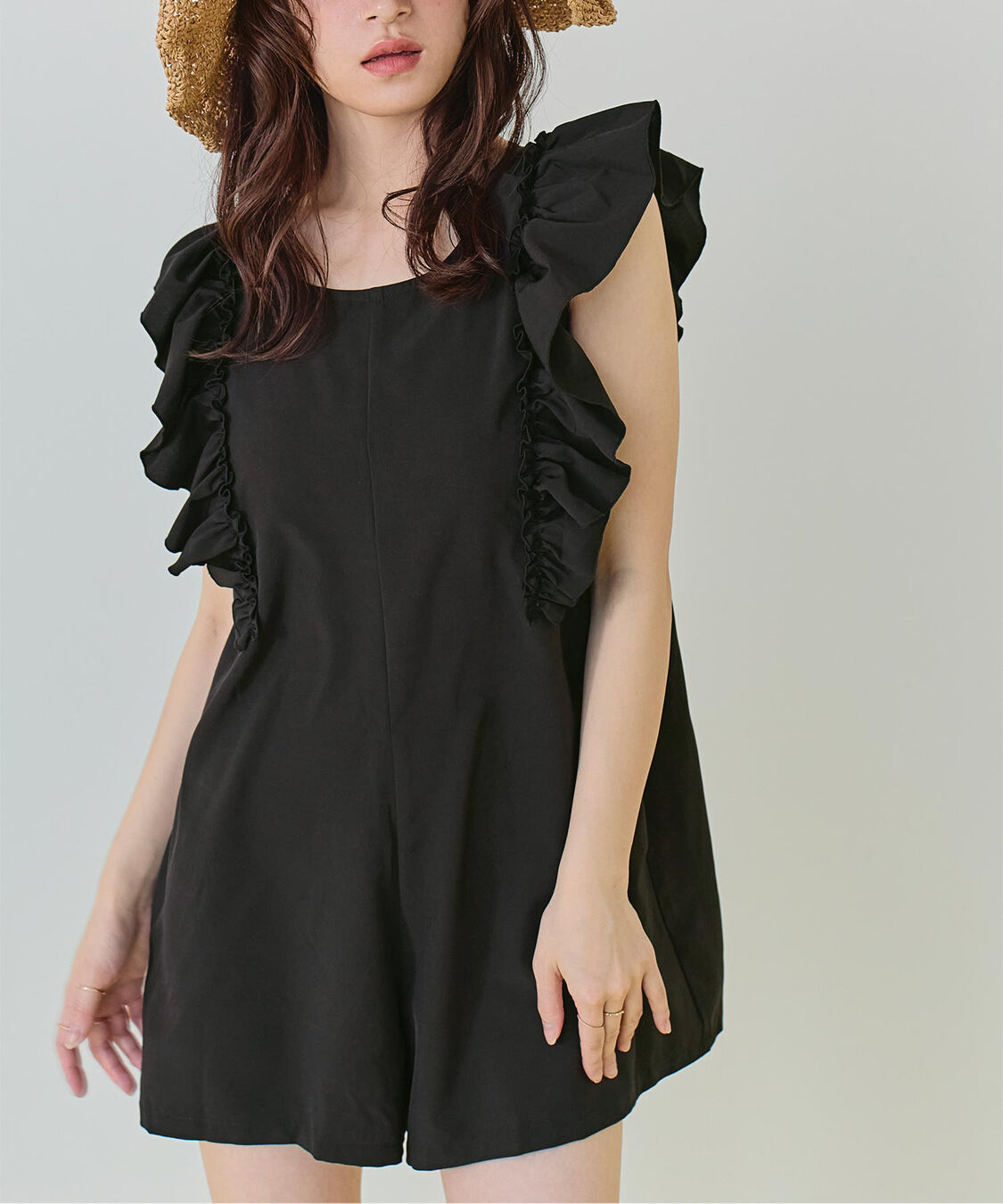 SEA DRESS「ショルダーフリルオールインワン/ワンピース水着」|コンビネゾン|