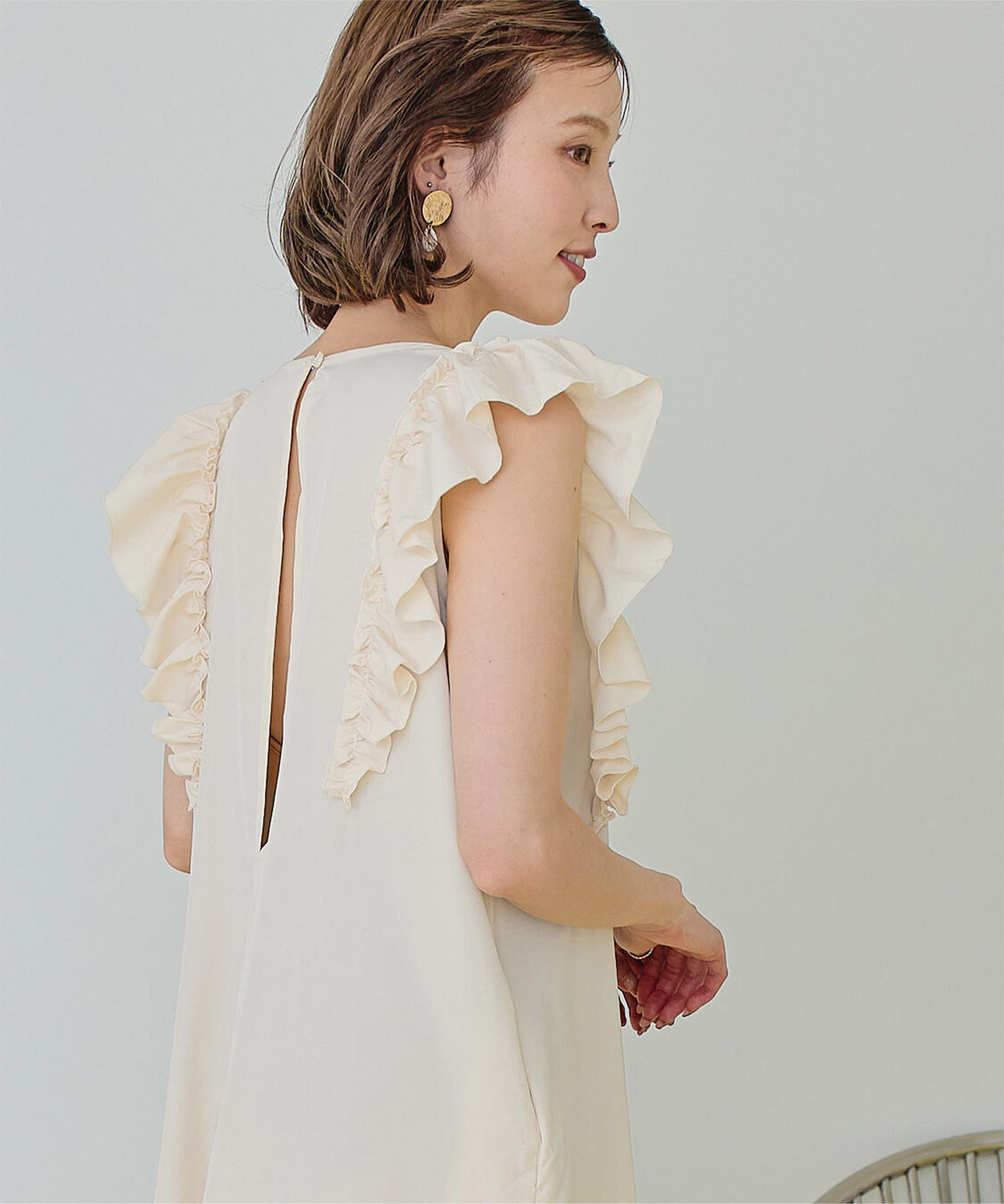 SEA DRESS「ショルダーフリルオールインワン/ワンピース水着」|コンビネゾン|