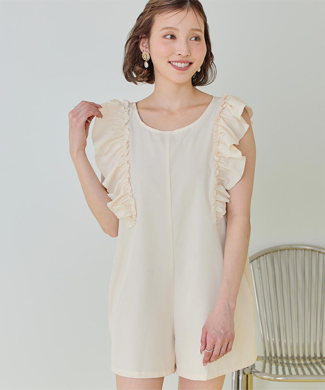 SEA DRESS「ショルダーフリルオールインワン/ワンピース水着」|コンビネゾン|