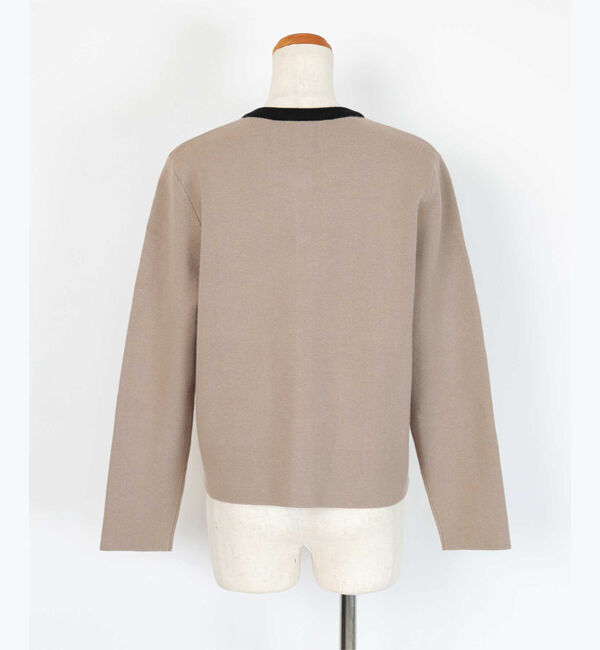 ur's「ゴールド釦ポケットデザインニットジャケット」|ニット・セーター|